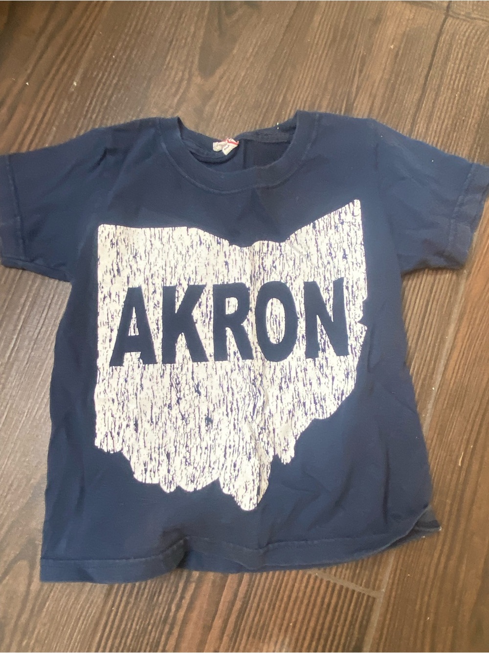 Kids Akron Graphic Tee - Navy Blue
